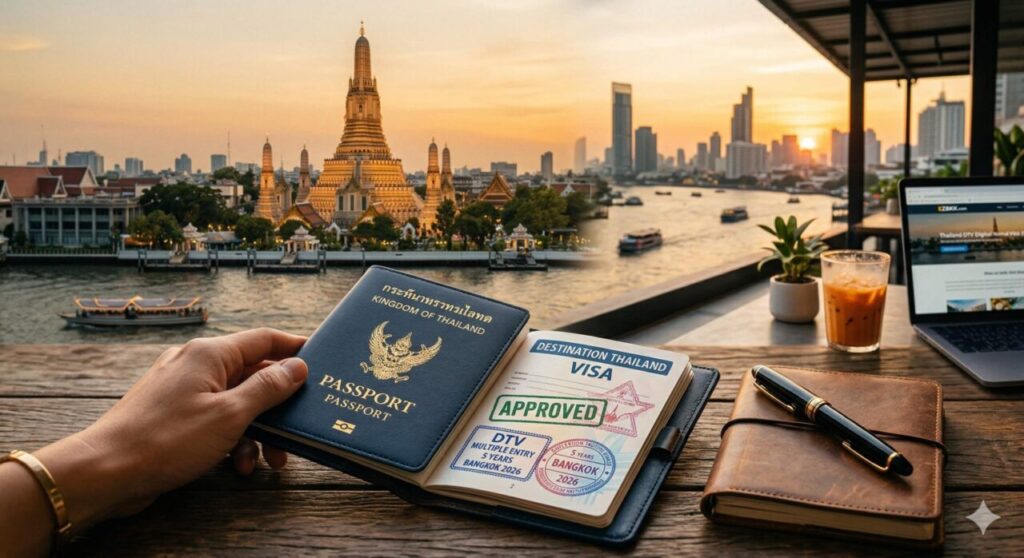 泰國 DTV 數位遊牧簽證申請,在曼谷鄭王廟河畔遠端工作日常